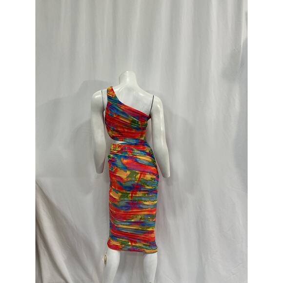 Ser.O.Ya 'Imani' Blue Polyester Midi Dress Size XS - Picture 3 of 5